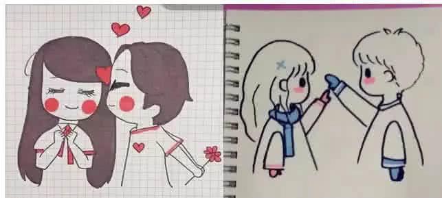 简笔画情侣 简笔画情侣小人