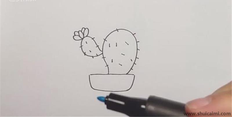 仙人掌儿童简笔画怎么画 仙人掌儿童画图片大全