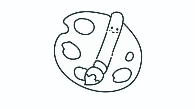 调色盘简笔画怎么画 调色盘简笔画图片