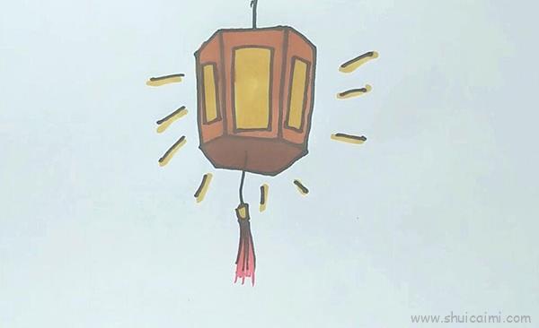 花灯儿童画怎么画 花灯简笔画简单