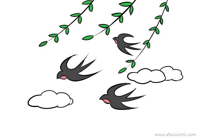 春天来了儿童画怎么画 春天来了简笔画好看