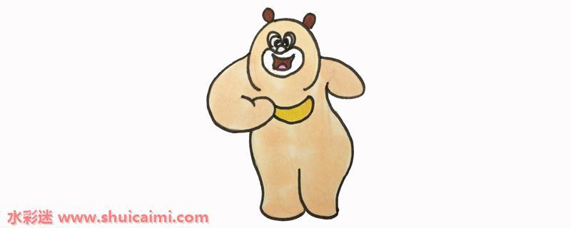 可爱简单卡通熊二简笔画怎么画（一步一步）