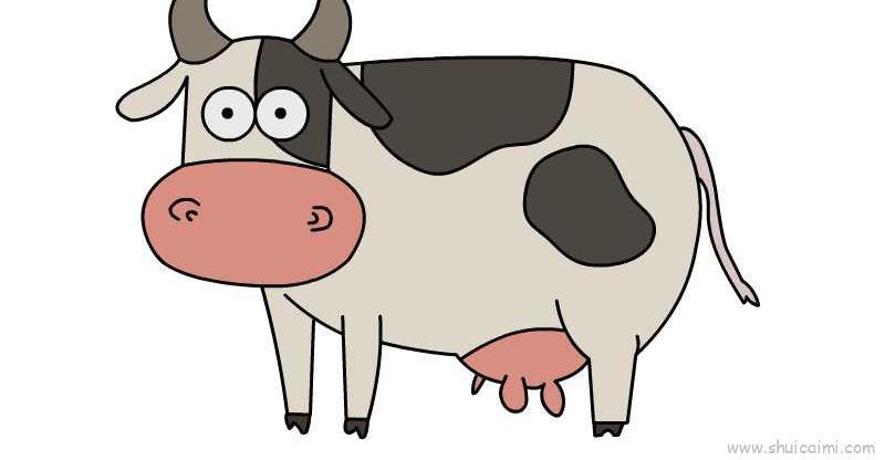 奶牛儿童画怎么画 奶牛简笔画图片大全