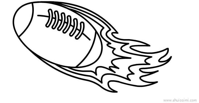 橄榄球儿童画怎么画 橄榄球简笔画图片