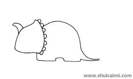 呆萌的小恐龙卡通简笔画