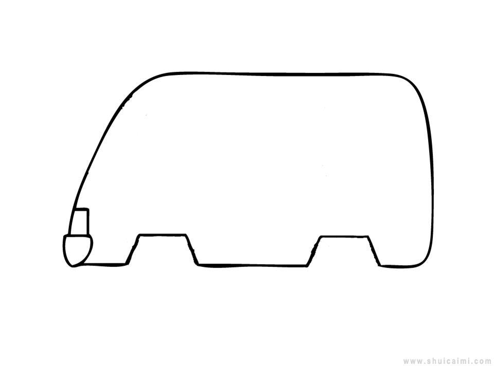 面包车简笔画怎么画 面包车简笔画图片