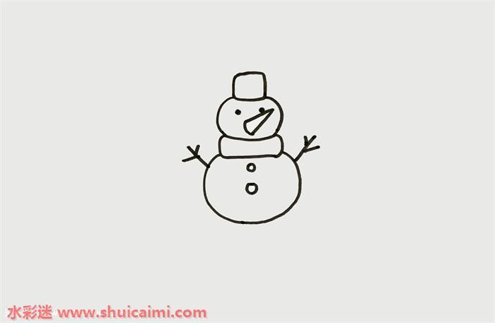 冬天怎么画 冬天简笔画图片带颜色