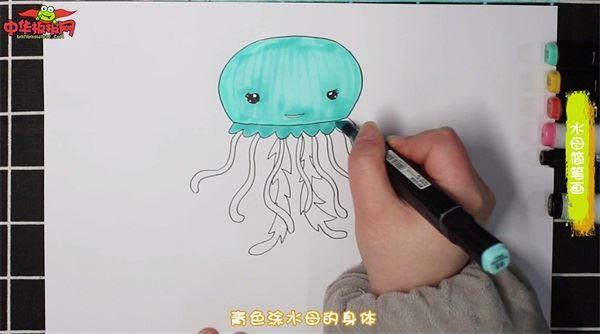 水母怎么画 水母简笔画画法