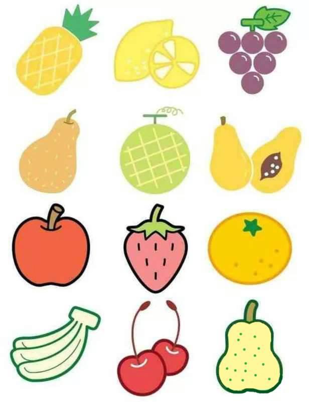 水果简笔画图片大全带颜色 水果简笔画图片大全带颜色蔬菜