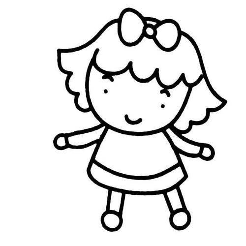小女孩简笔画图片大全可爱 古风小女孩简笔画图片大全可爱