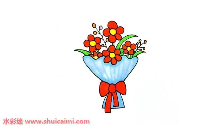 花束怎么画 花束简笔画简单又漂亮彩色