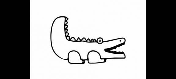 小鳄鱼简笔画 可爱的小鳄鱼简笔画