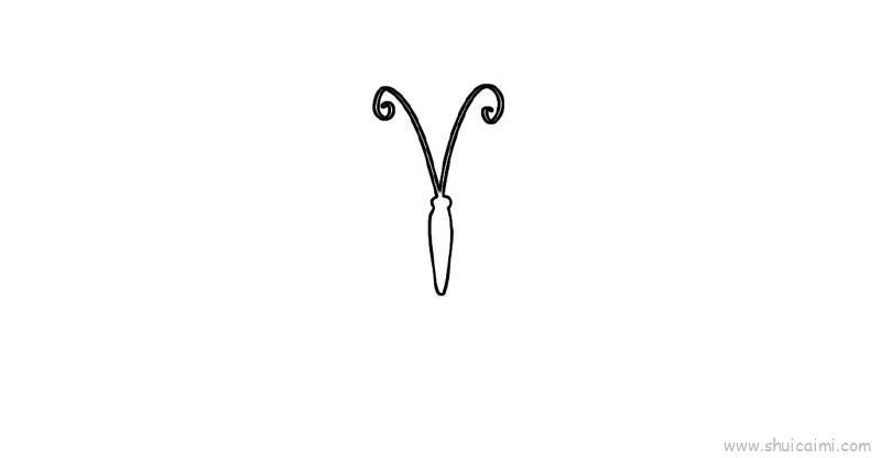 好看的粉色蝴蝶儿童简笔画教程