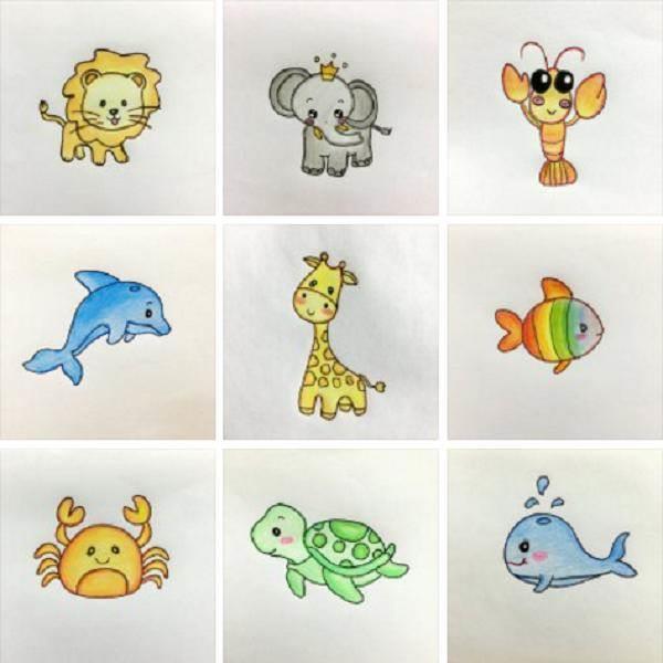 小动物简笔画大全可爱 小动物简笔画大全可爱带颜色
