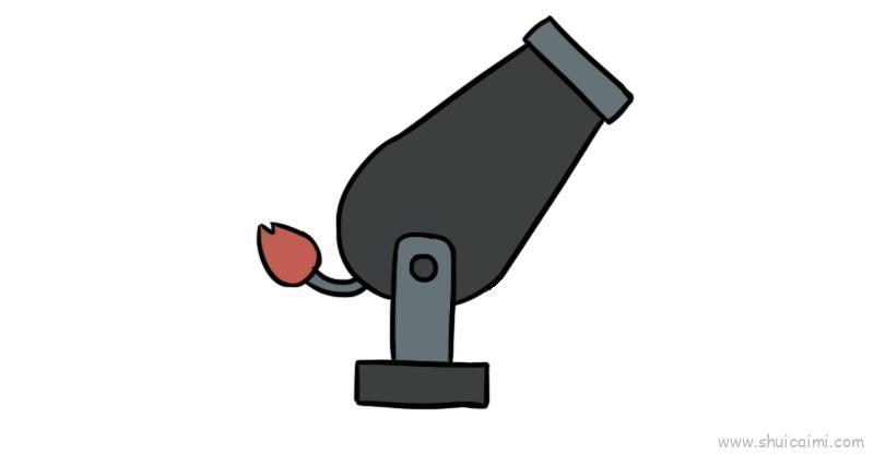 大炮儿童画怎么画 大炮简笔画简单又好看
