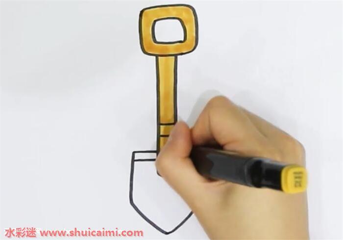 铁锹怎么画 铁锹简笔画画法