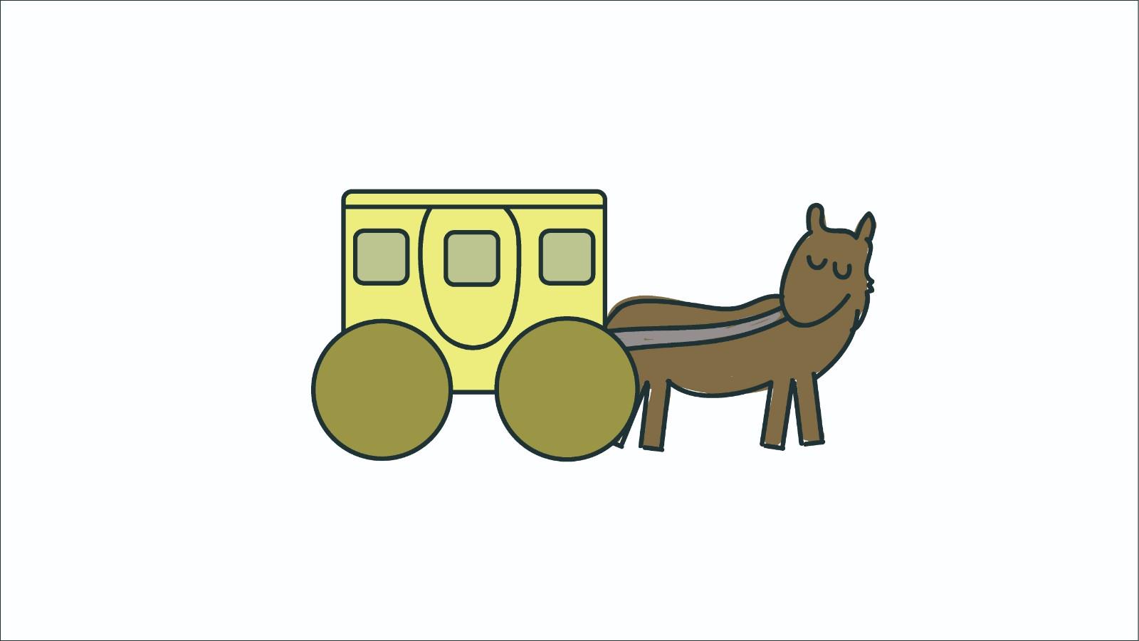 马车简笔画怎么画 马车简笔画简单