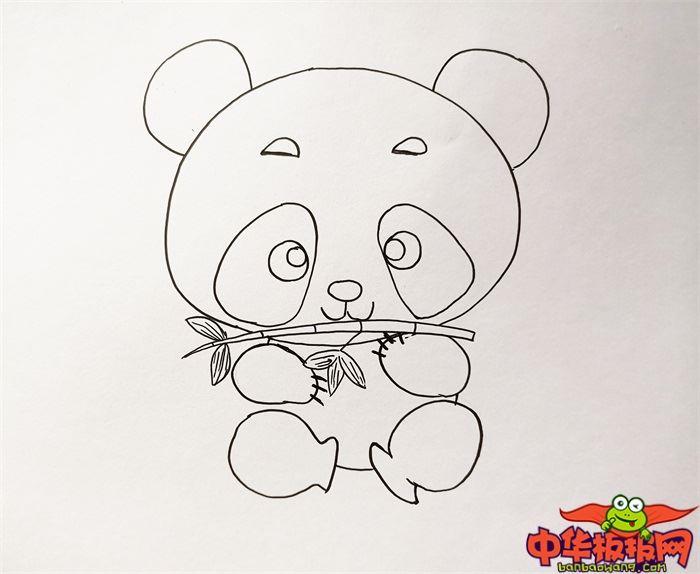 抱着竹子熊猫怎么画 抱着竹子熊猫简笔画简单易画彩色