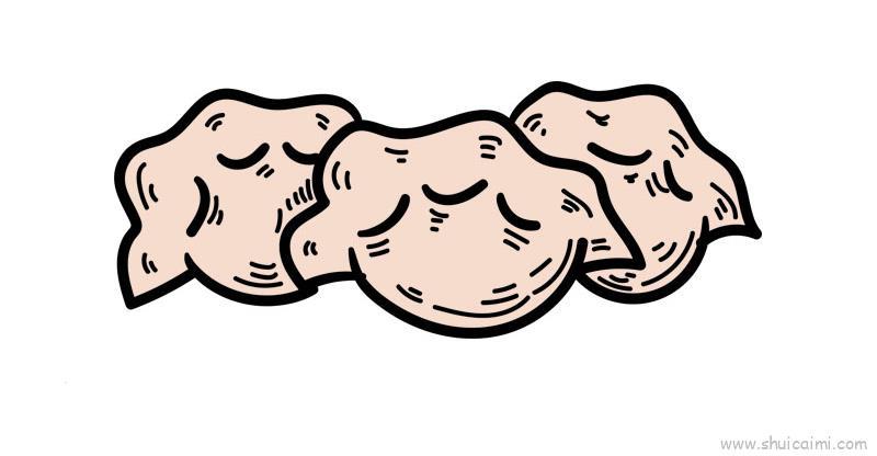 饺子儿童画怎么画 饺子简笔画图片大全