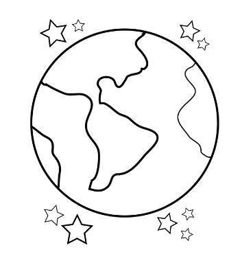 地球图片简笔画 地球图片简笔画彩色