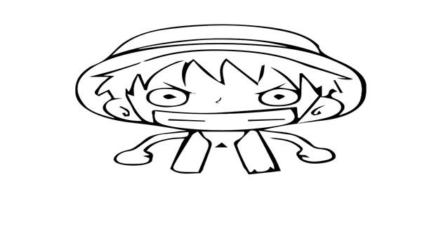 路飞全身简笔画怎么画 路飞全身简笔画顺序