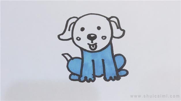 彩色小狗简笔画怎么画 彩色小狗简笔画图片