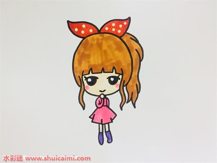 女生马尾怎么画 女生马尾简笔画简单好看带颜色