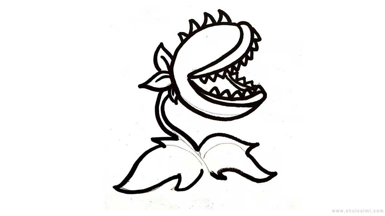 食人花简笔画怎么画 食人花简笔画画法