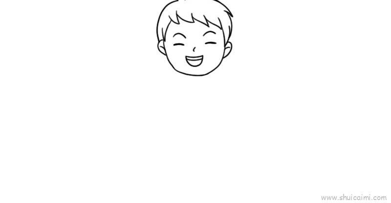 自画像男生儿童画怎么画 自画像男生简笔画画法
