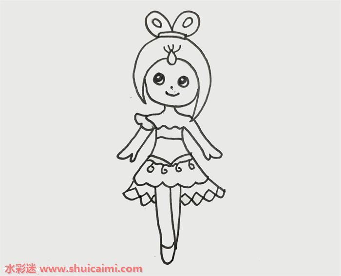 怎么画简单漂亮卡通叶罗丽仙子简笔画？