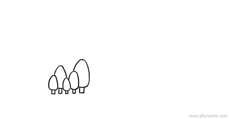 山水风景儿童画怎么画 山水风景简笔画画法