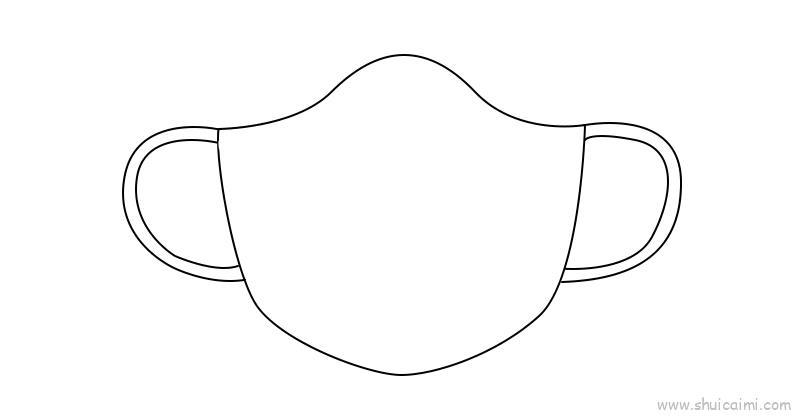 口罩图儿童画怎么画 口罩图简笔画步骤