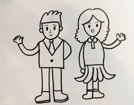 爸爸妈妈简笔画 爸爸妈妈简笔画一家人