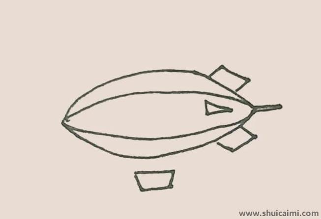 飞艇儿童简笔画