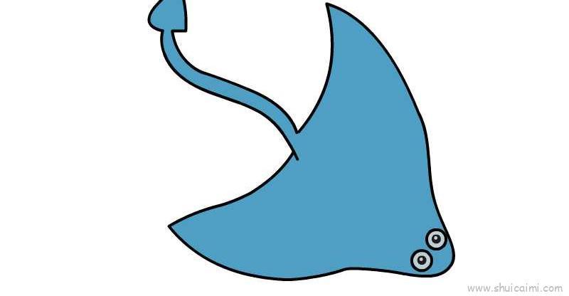 魔鬼鱼儿童画怎么画 魔鬼鱼简笔画顺序