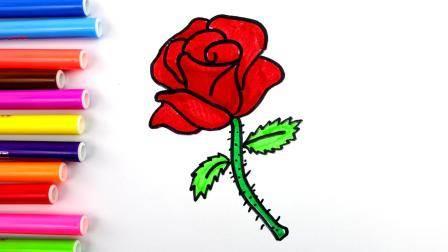 画玫瑰花的简笔画 画玫瑰花的简笔画一朵