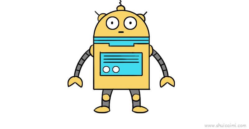机器人儿童画怎么画 机器人简笔画好看