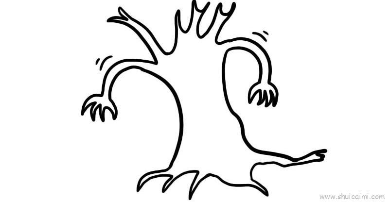 鬼树儿童画怎么画 鬼树简笔画画法