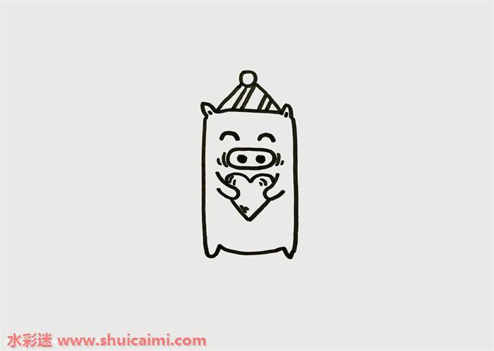 小猪可爱怎么画 小猪可爱简笔画图片彩色