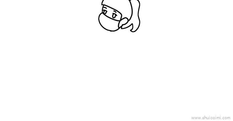戴口罩小女孩儿童画怎么画 戴口罩小女孩简笔画好看