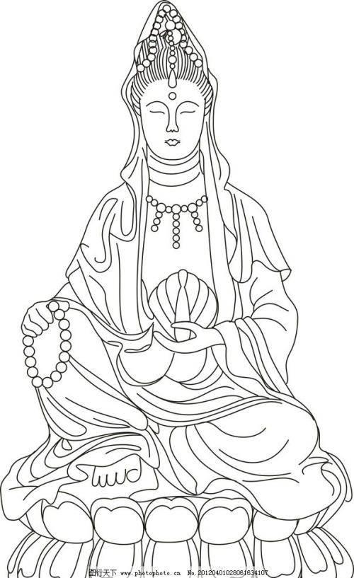 简单又好看到观音菩萨简笔画 教我怎么画简笔画的观音菩萨