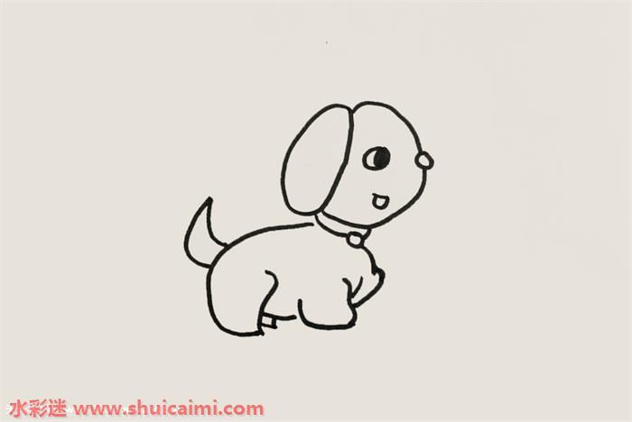 小狗怎么画 小狗简笔画简单易画彩色