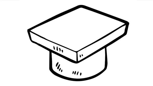 毕业帽简笔画怎么画 毕业帽简笔画顺序