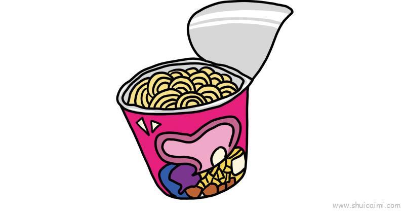 方便面儿童画怎么画 方便面简笔画画法
