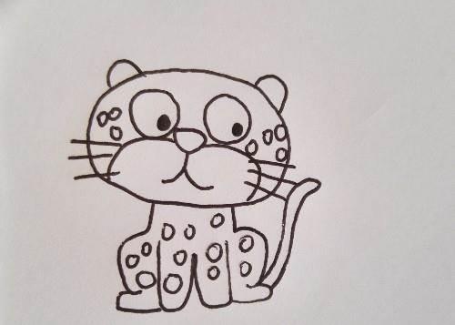 猎豹简笔画 奔跑的猎豹简笔画