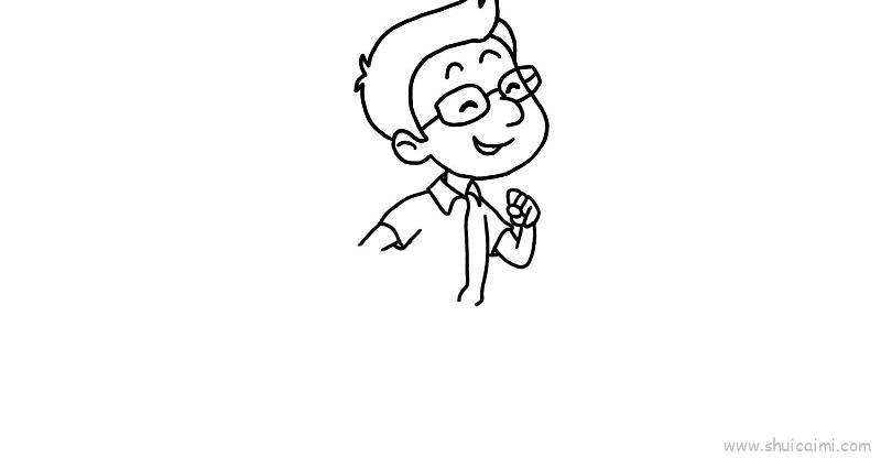 教师节男老师儿童画怎么画 教师节男老师简笔画简单