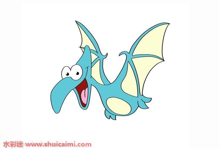 翼龙怎么画 翼龙简笔画简单好看彩色