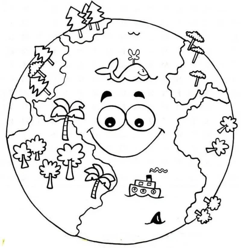 地球的简笔画图片大全 地球的简笔画图片带颜色
