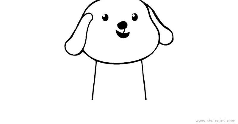 动物小狗儿童画怎么画 动物小狗简笔画简单