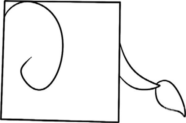 长鼻子的小象的简笔画怎么画 长鼻子的小象简笔画顺序